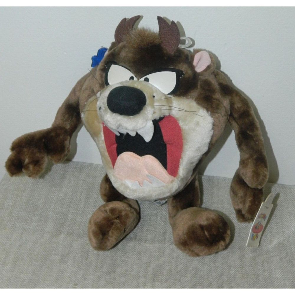 Tazmanian Devil Taz 1994 Plush Stuffed Animal Looney Tunes Vintage Warner Bros‎